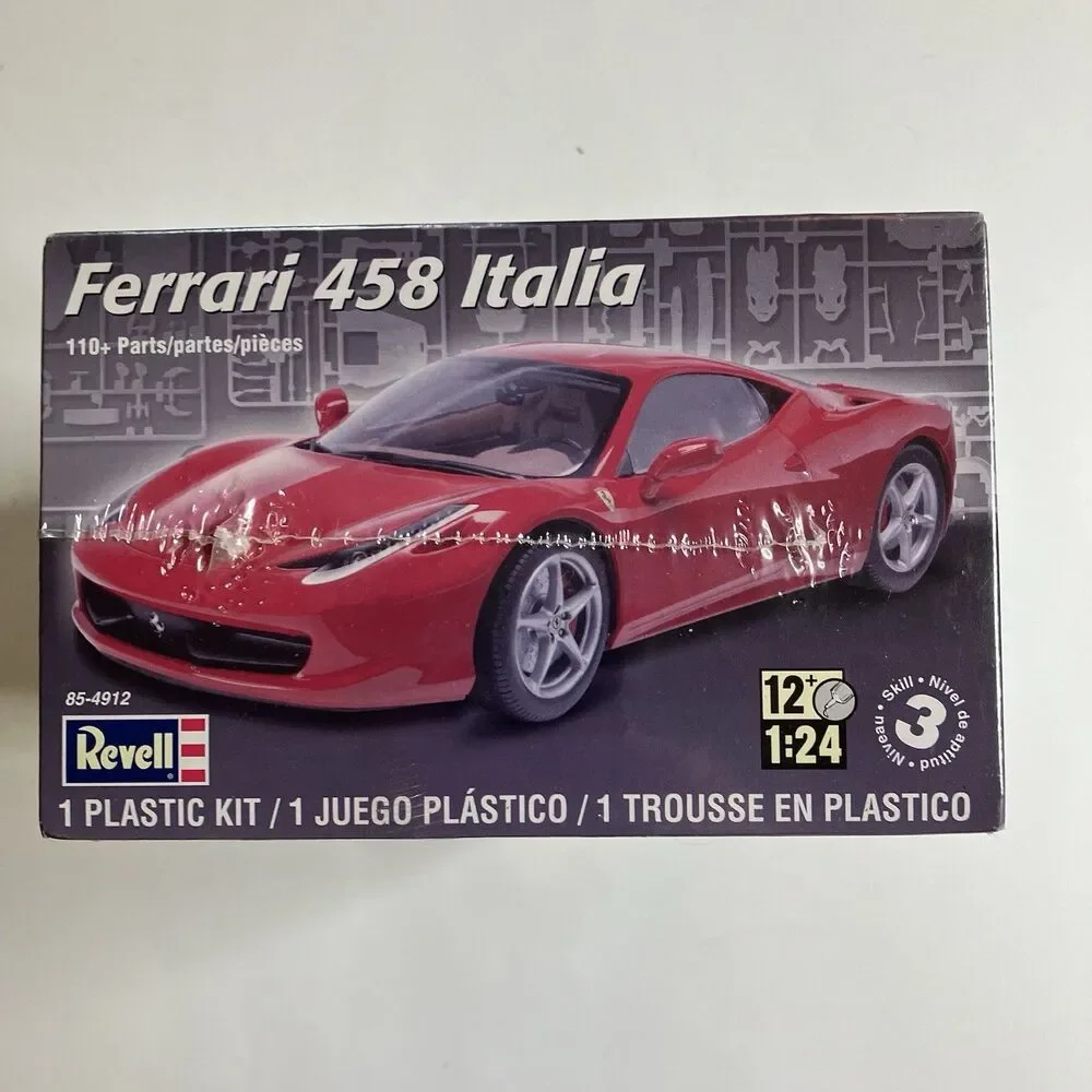 2011 Revell Ferrari 458 Italia 1/24 Scale Model Kit Factory Sealed Skill 3